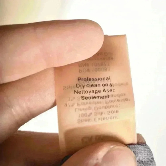 ALICE & OLIVA Grey 100% Silk 3/4  Sequin Sleeve Tunic Mini Dress Medium 8US - Picture 9 of 9